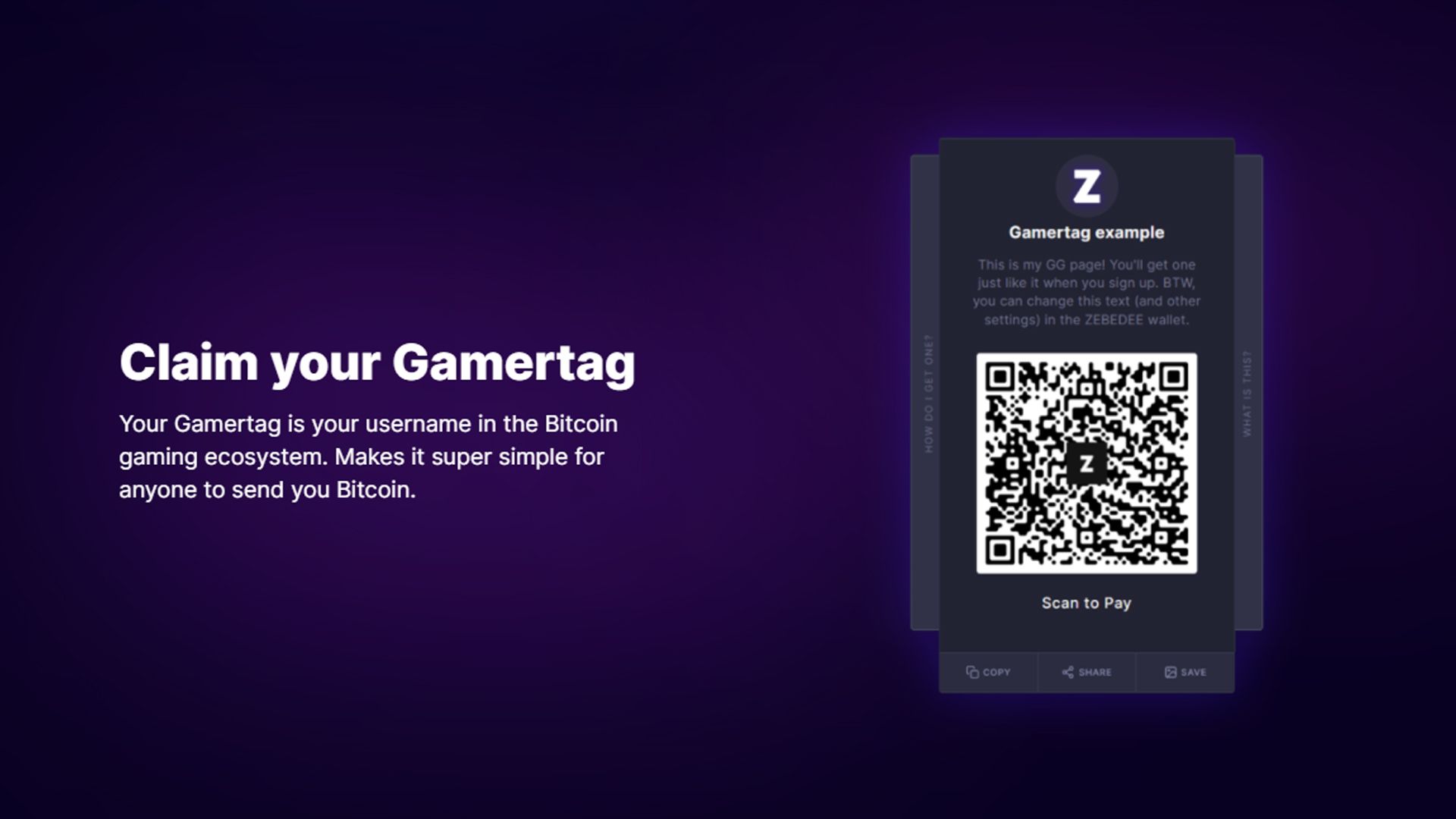 The Gamertag: The easy way to transact with anyone on ZEBEDEE