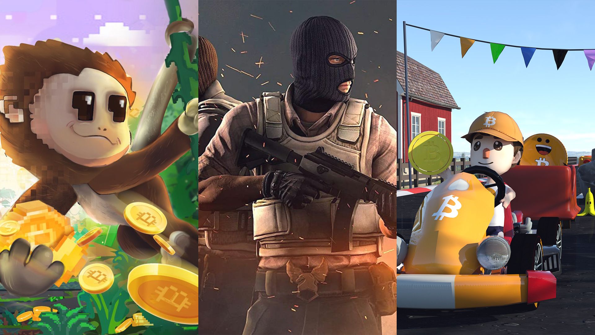 Play SaruTobi, CS:GO, ZEBEDEE Kart and more and earn free Bitcoin!