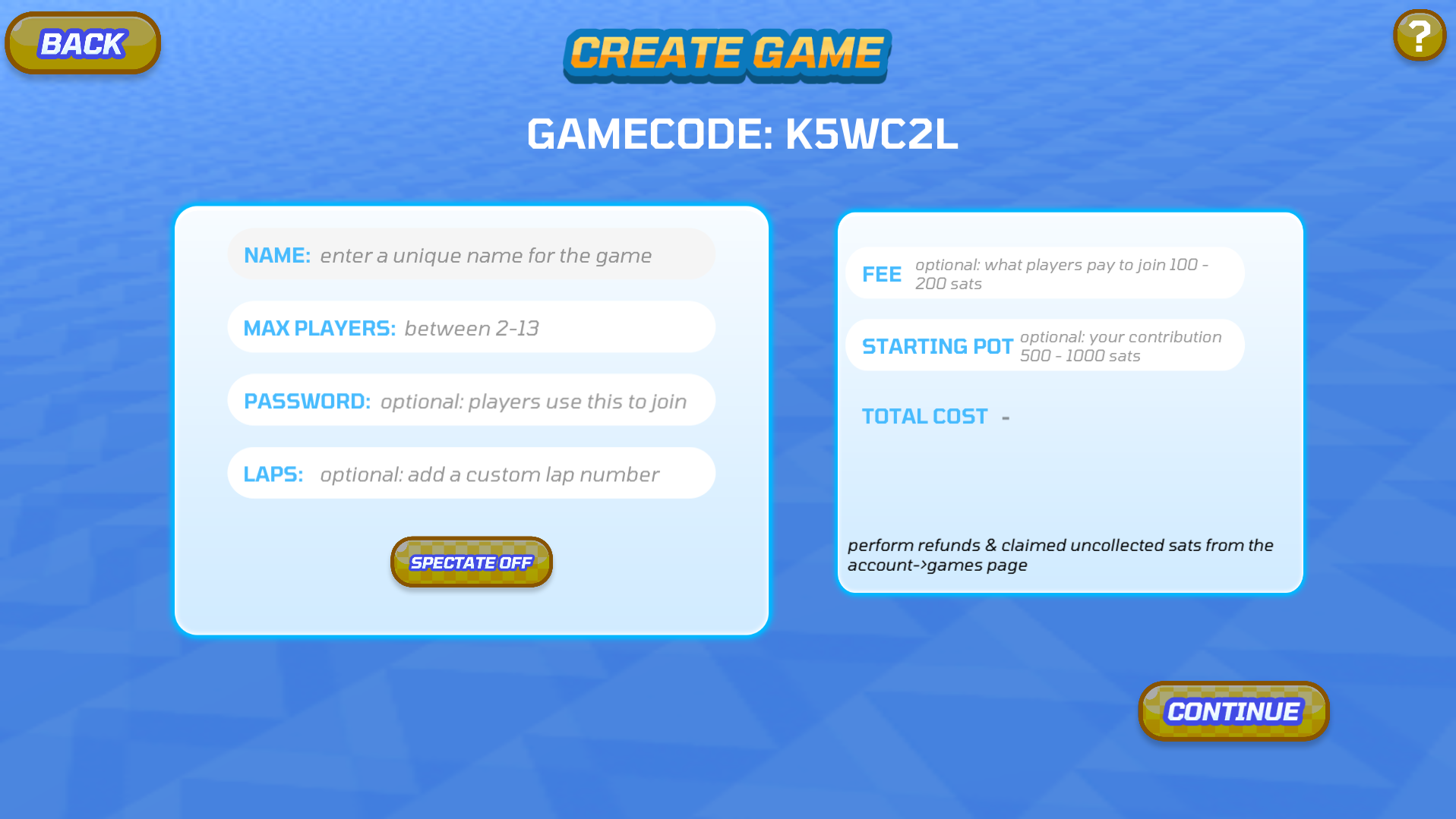 Host a game and play ZEBEDEE Kart for Bitcoin