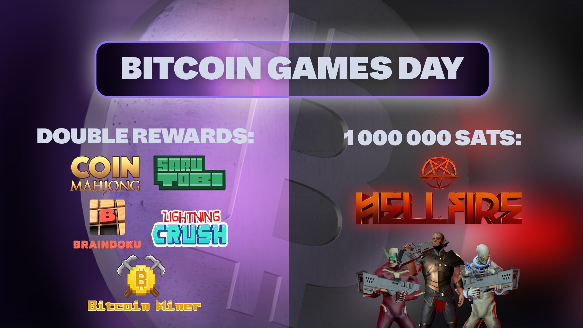 Bitcoin Games Day – Double rewards by ZEBEDEE.