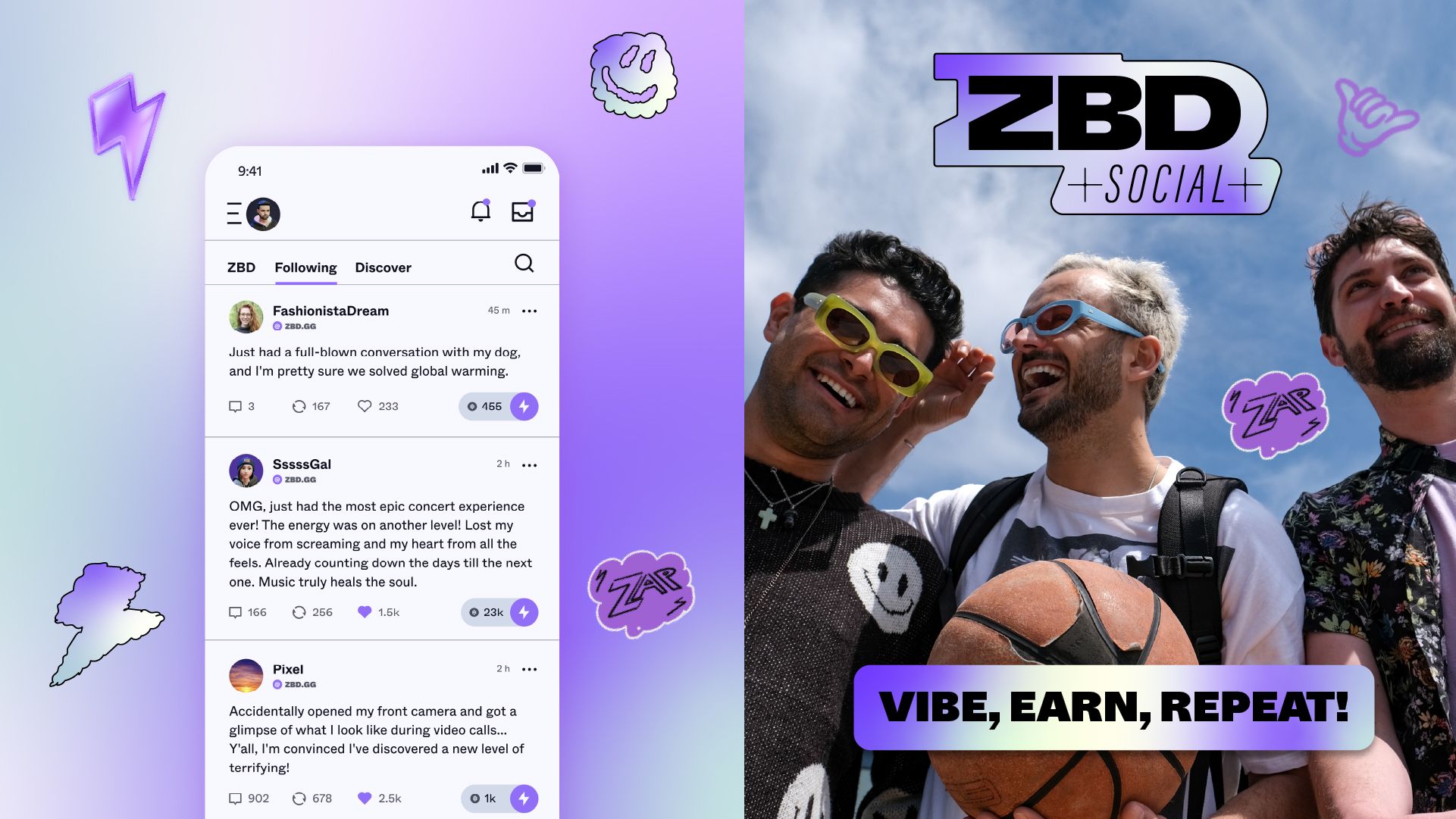 ZBD Social – Vibe, earn, repeat!