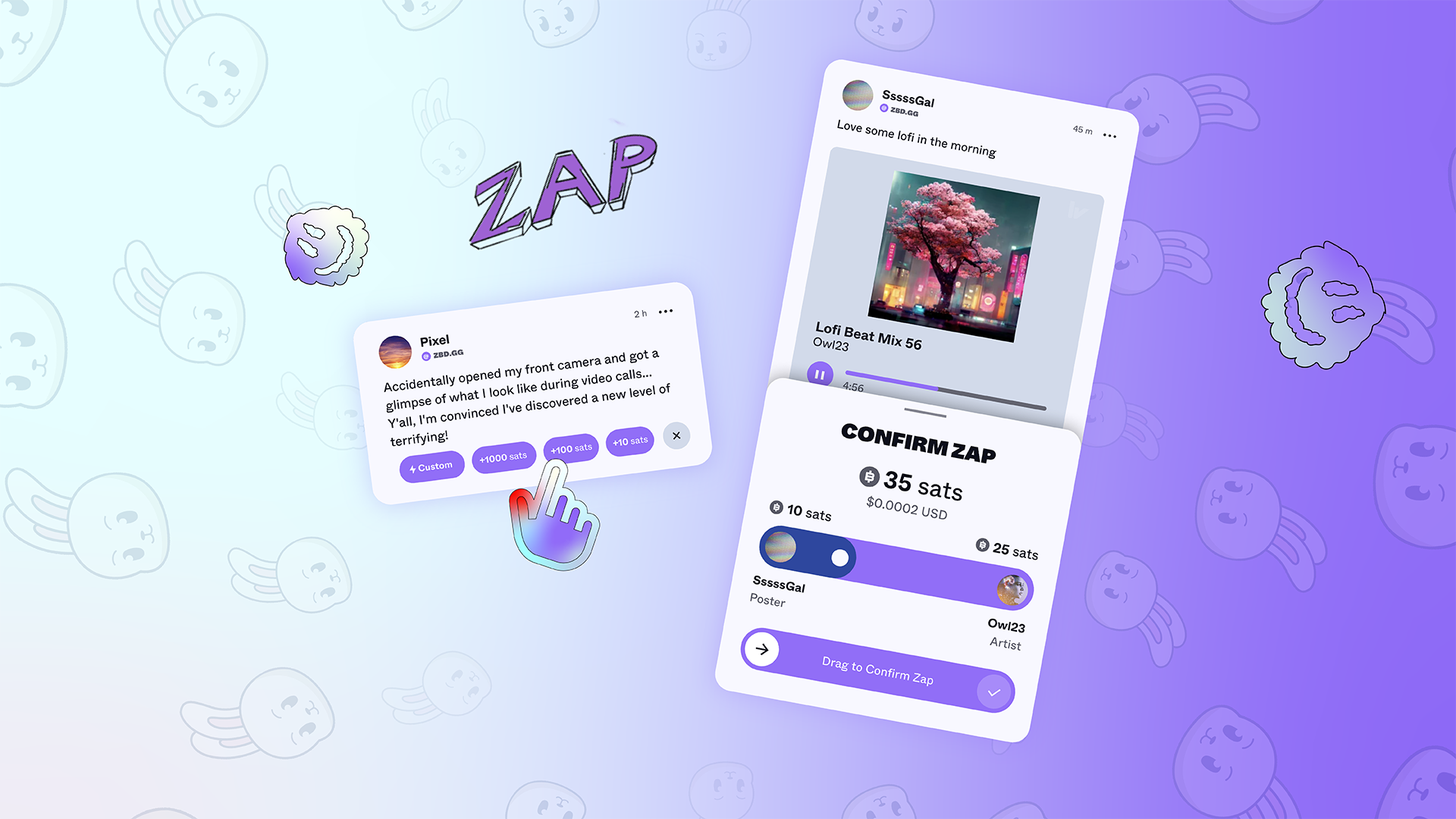 ZBD Social zap Bitcoin