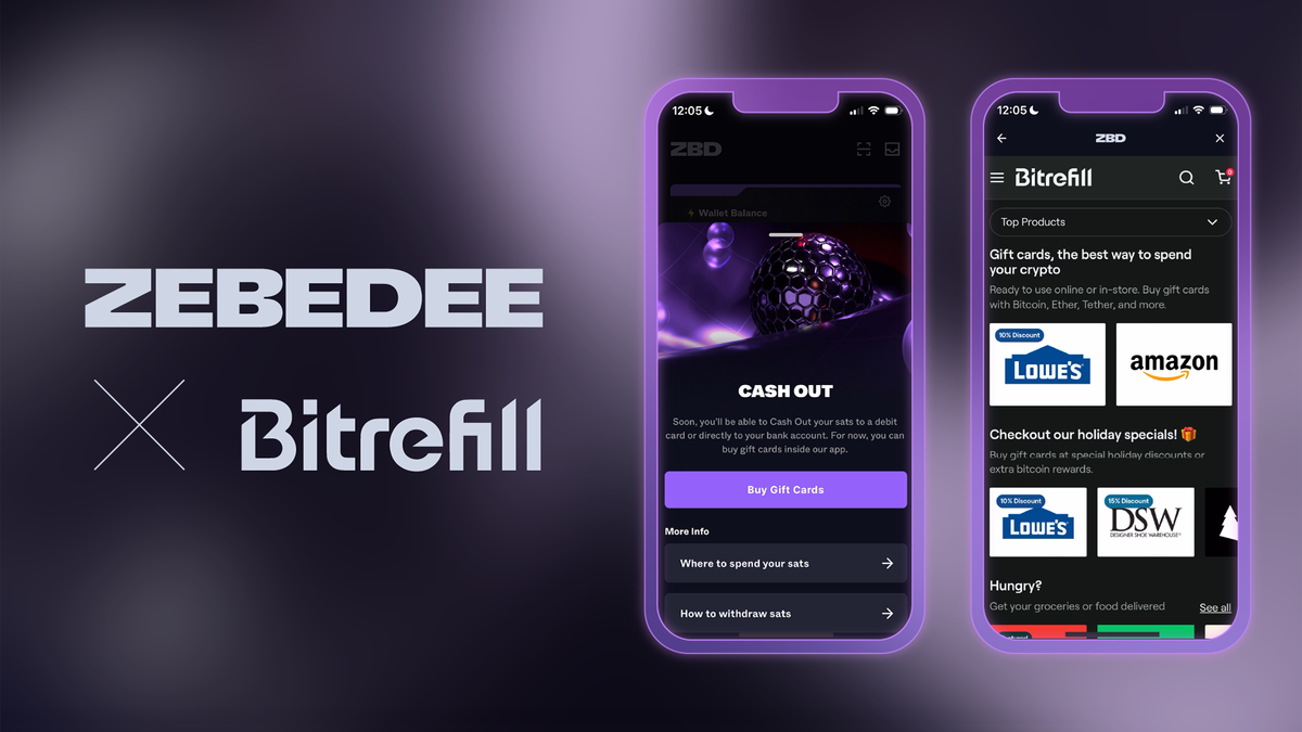 Introducing Bitrefill – Buy gift cards with Bitcoin in ZBD